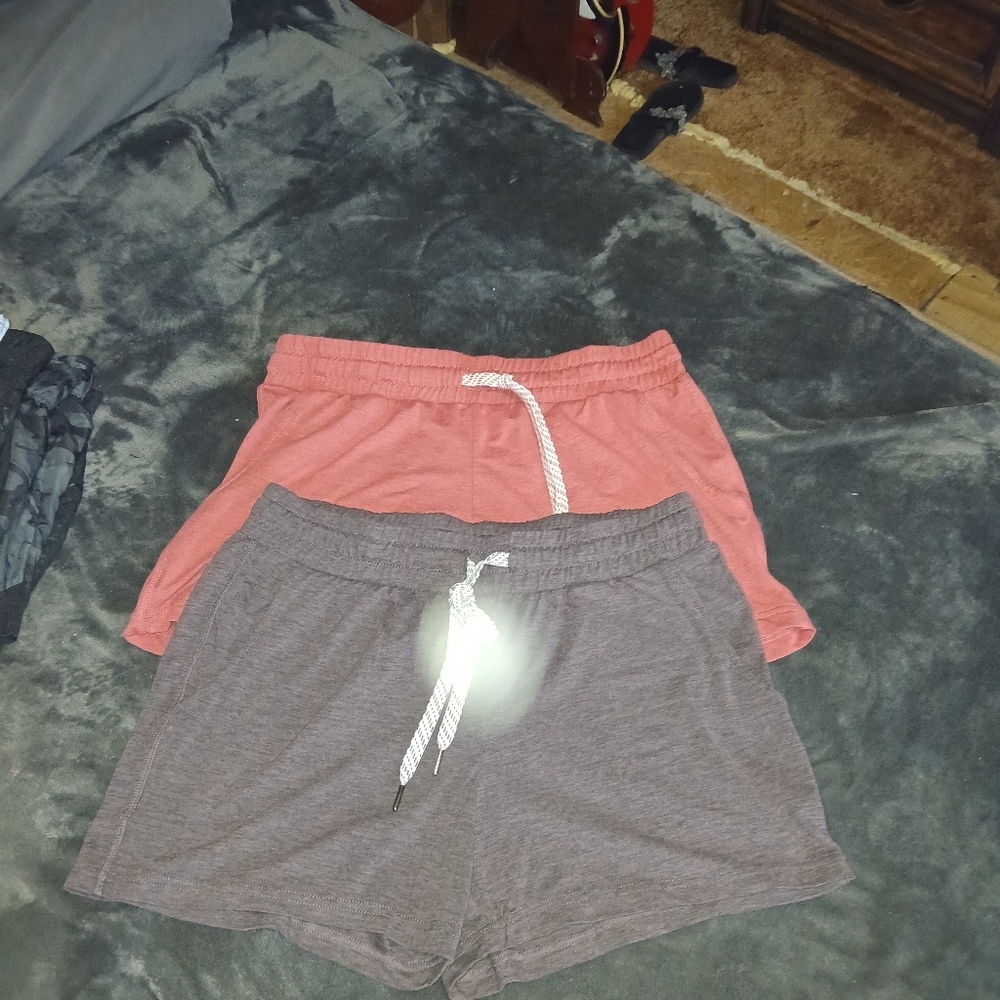 Women's Casual Shorts - Pink and Gray